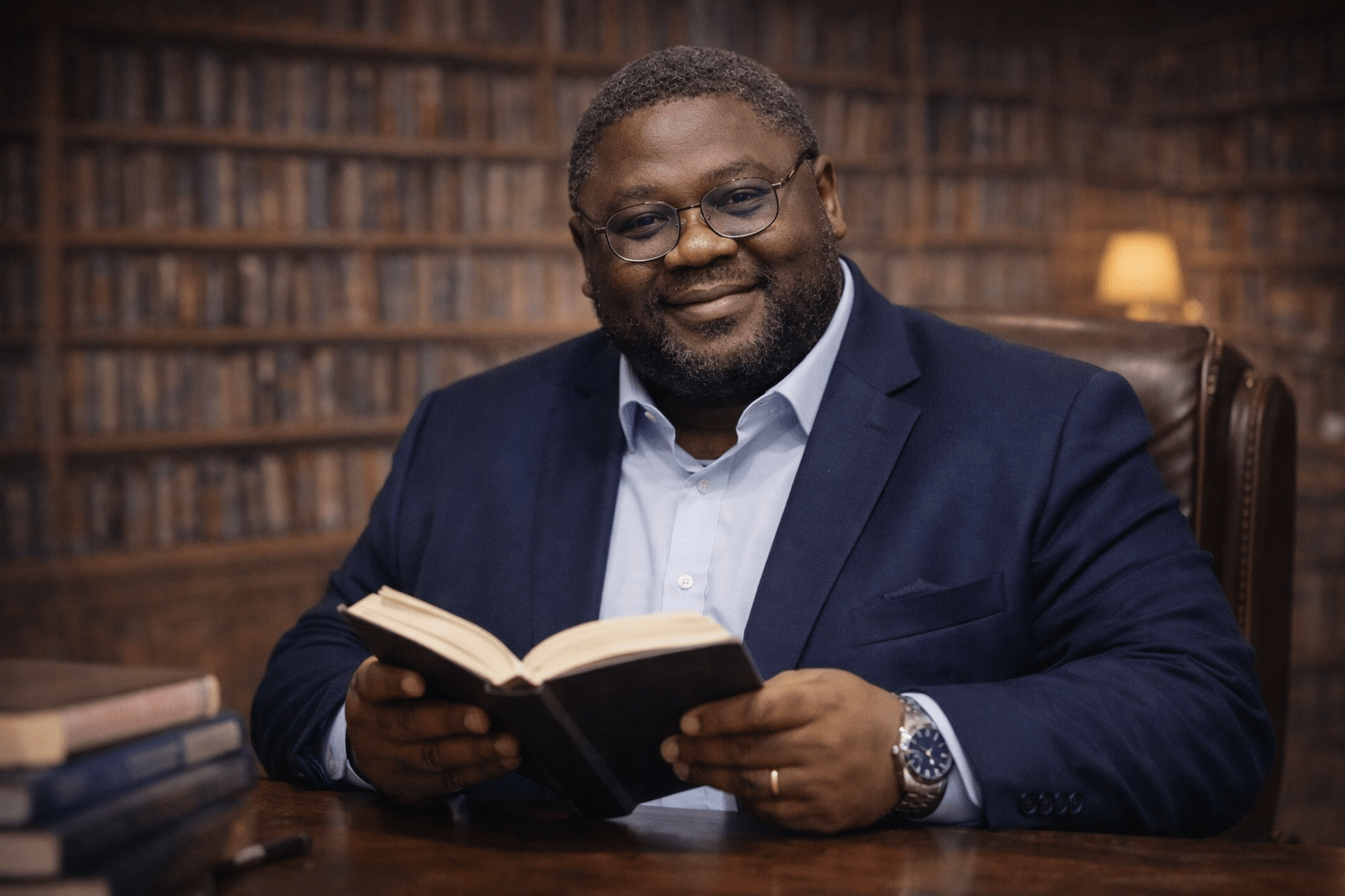 Alfred Song Ngué en contexte de travail